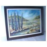28.5x 22 Framed Signed Painting