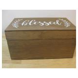 5x 4.5x 4 Wood Box W/Trinkets
