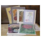 Assorted Unframed Artwork Largest 10x 14
