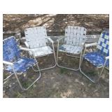 Four Webbed Lawn Chair See Info