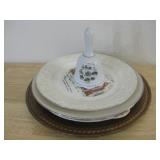 Commemorative Plates Tray & Bell Largest 13'
