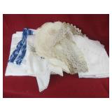 Vintage Doiley's & Linens Shown Some Wear & Stains