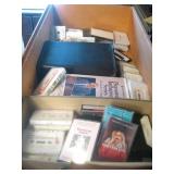 Drawer Of Cassette Tapes & Tape Carry Case