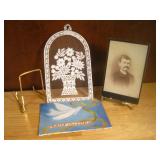 9' Lace Hanging, Photo Card & Small Painting
