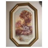 14x 22 Framed Signed Painting