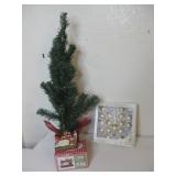 24' Christmas Tree, Bulbs & Ornament