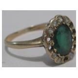 14kt Gold Tested Stone Ring See Info Unmarked