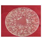 12.5' Fostoria Rose Point Glass Platter
