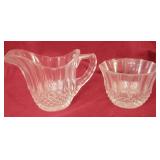 Vintage Glass Creamer & Sugar Tallest 3'