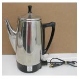 Vintage Presto Percolator Coffee Pot Powers On