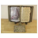13x9 Decorative Book On Stand & Resin Plaque