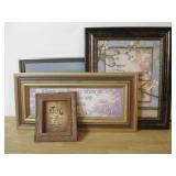 Four Framed Decor Prints Largest 10x 12.5