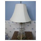 33' Tall Glass Table Lamp W/Shade