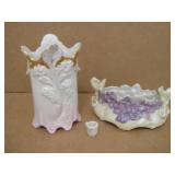 Vintage Porcelain Vases & Mini Mug Tallest 4'