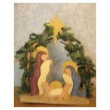 30x 29 Light Up Wood Nativity Scene