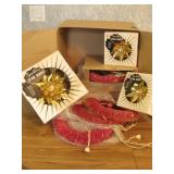 Box Vintage Light Up Wreaths & Stars Largest 10'