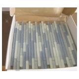 Three 13x 13 Glass Tile Interlocking Backsplash