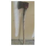 36' Long Wood Handled Axe 6' Head Cracked Handle