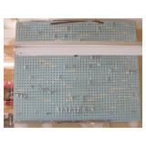 48x 39 Peg Board W/Tool Outlines & Peg Hooks
