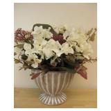 12' Ceramic Pot W/Floral Arrangement