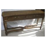51x 15x 26.5 Vintage Wood Sofa Table See Info