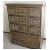35.5x 18x 45 Vintage Wood Chest Of Drawers