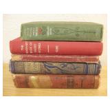 Five Antique Books Shown Some Wear