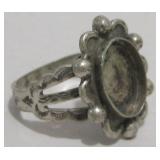 Sterling Silver Ring Missing Stone Hallmarked