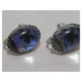 Sterling Silver Screw Back Earrings Hallmarked