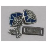 Sterling Silver Pins & Charm Hallmarked