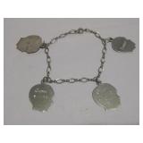 Sterling Silver Charm Bracelet Hallmarked 12.4 G
