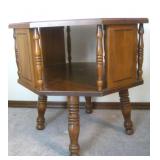 23x 22 Tell City Wood Drum Table