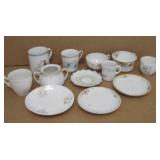 Assorted Teacups & Miscellaneous Saucers See Info