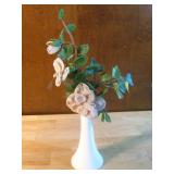 12' Ceramic Vase W/Beaded Flowers