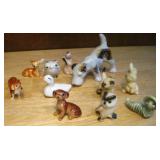 Eleven Porcelain Miniatures Tallest 3'