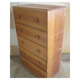 Wood Chest Of Drawers W/Contents