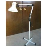 57' Tall Metal Rolling Floor Lamp Works