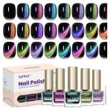 11-5B4 Magnetic Nail Polish Non Gel, 12 Colors...