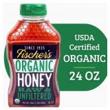 11-6B4 Fischers Honey Organic 24oz Honey  USDA...