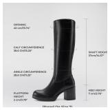 11-5C4 Feetquake Women's Knee High Boots Chunky...