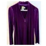 18-9C2 Taylor Purple Velvet Dress Long Sleeve...