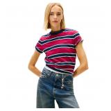 SZ M, Tommy Jeans Womens Regular Flag Jersey Short