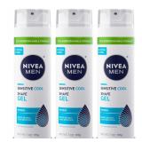 NIVEA MEN Sensitive Cool Shave Gel, 7 Oz, 3-Pack