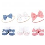 SZ 1SZ, Hudson Baby Infant Girl Headband & Socks