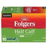 Folgers Half Caff Medium Roast Coffee, K-Cup Pods