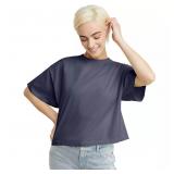 Hanes Women's Cropped T-Shirt - Anchor Slate, 2XL