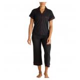 SZ M, BCBGMAXAZRIA Women's Ribbed Pajama Set,...