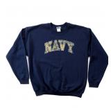 SZ XL, SDI mens 50/50 Blended Crewneck, Navy