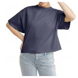 SZ L, Hanes Womens Originals Cropped T-Shirt