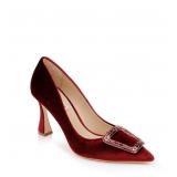 Badgley Mischka Aubree Rhinestone Mid Heel Pumps